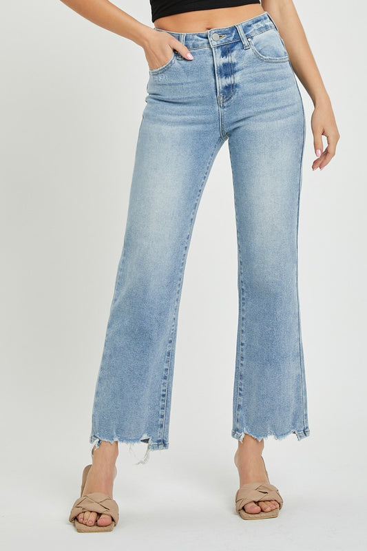 Risen High Rise Relaxed Straight Leg Jeans