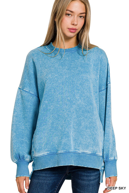 Deep Sky Acid Wash Sweatshirt