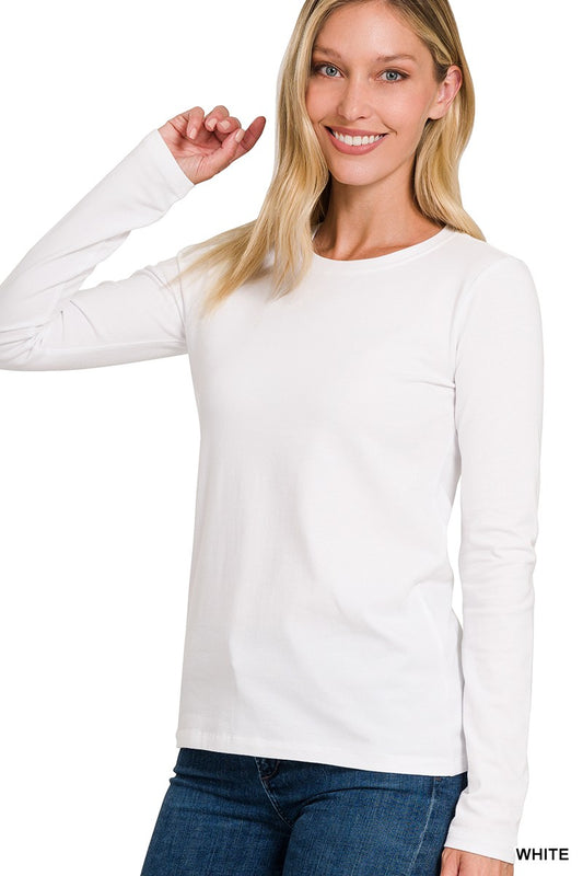 Basic White Long Sleeve Top