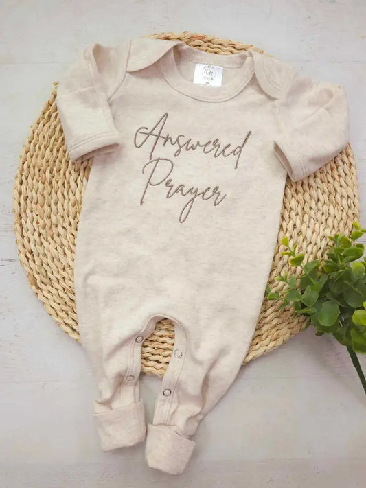 Answered Prayers Oatmeal Romper