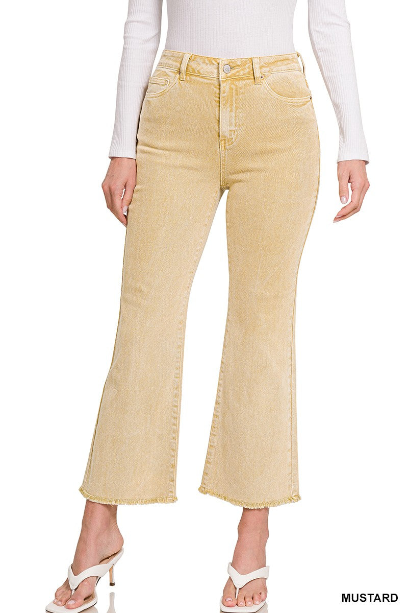 Mustard Acid Wash Pants