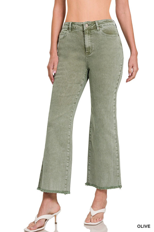 Zenana Olive Wash Pants