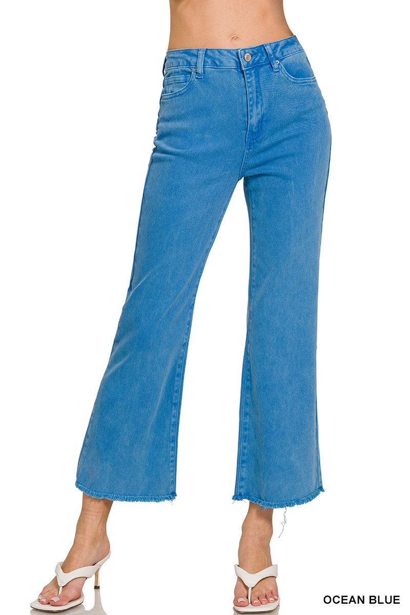 Ocean Blue Acid Wash Pants