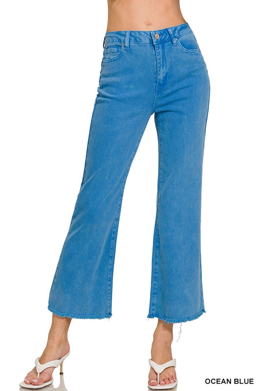 Ocean Blue Acid Wash Pants