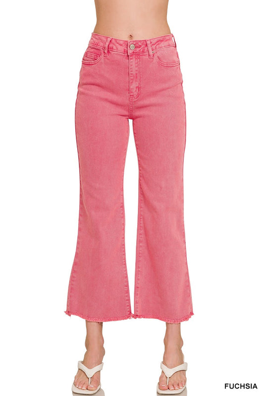 Fushia Acid Wash Pants