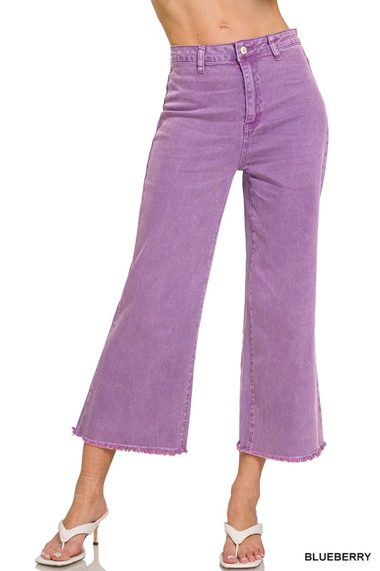 Dark Plum Acid Wash Pants