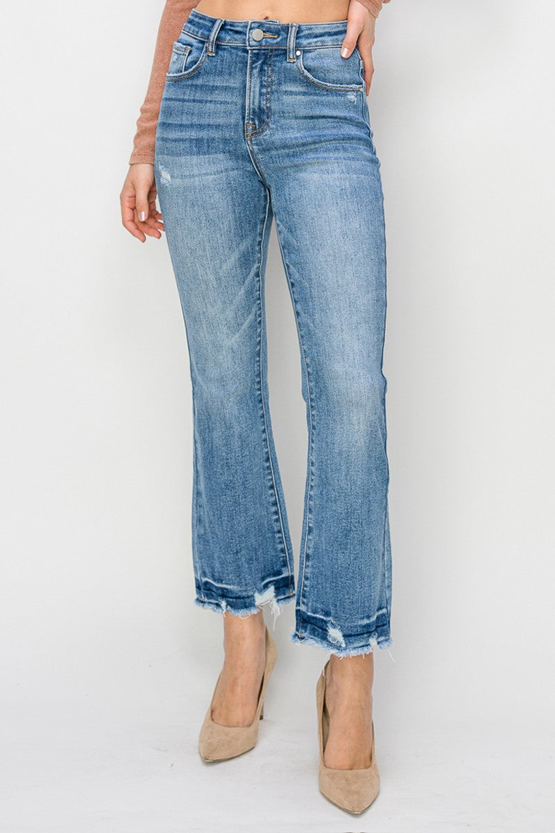 Plus Risen High Rise Ankle Flare Jeans