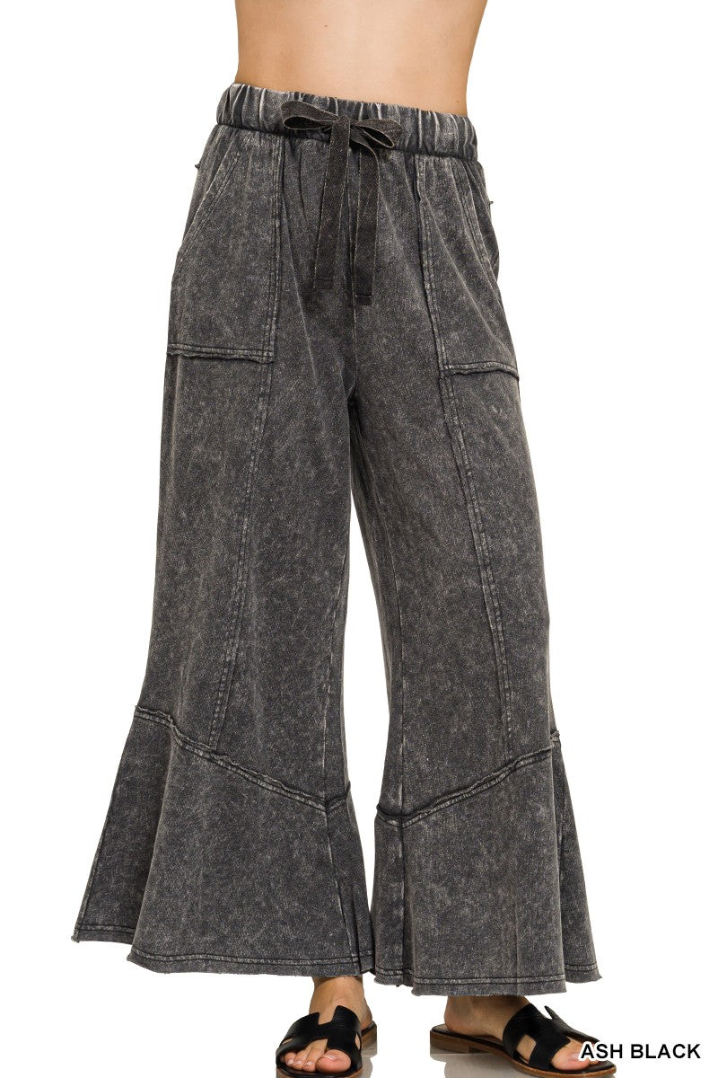 Ash Black Acid Wash Dress Pants