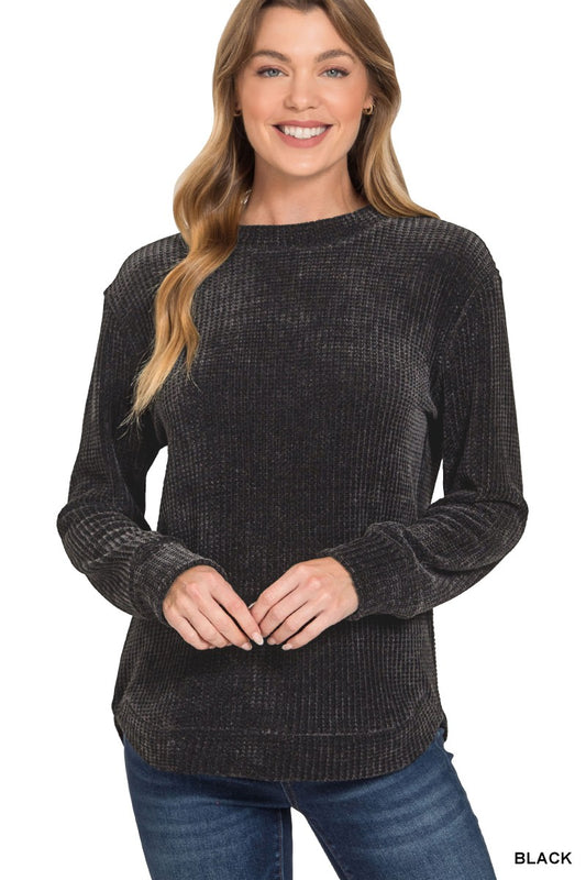 Black Chenille Sweater