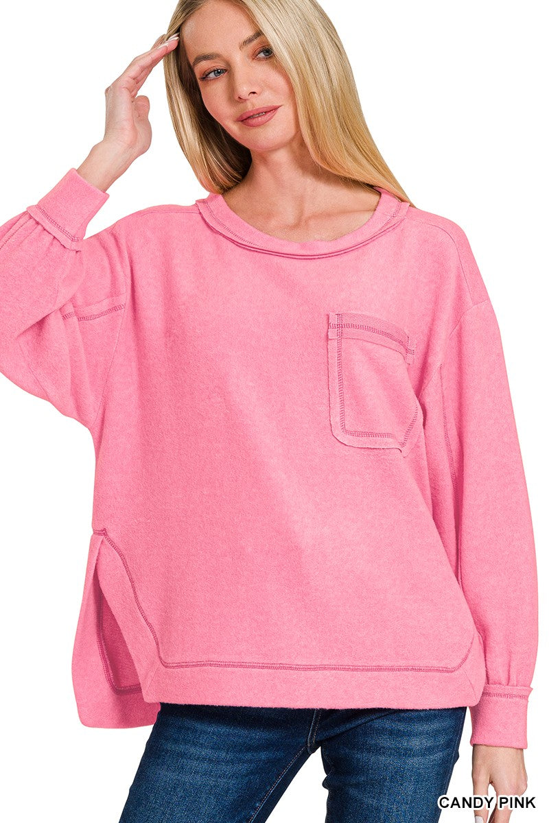 Candy Pink Hacci Sweater