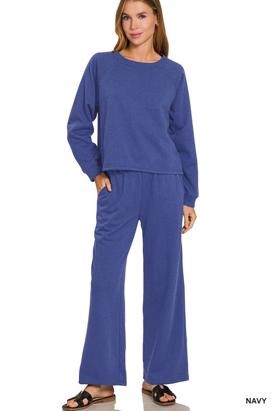 Navy Fleece Set