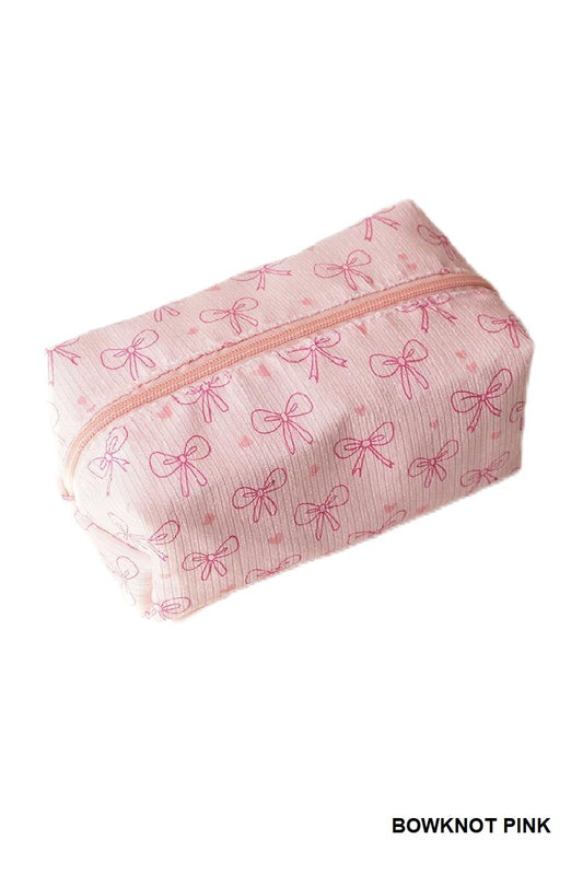 Pink Bow Knot Pouch