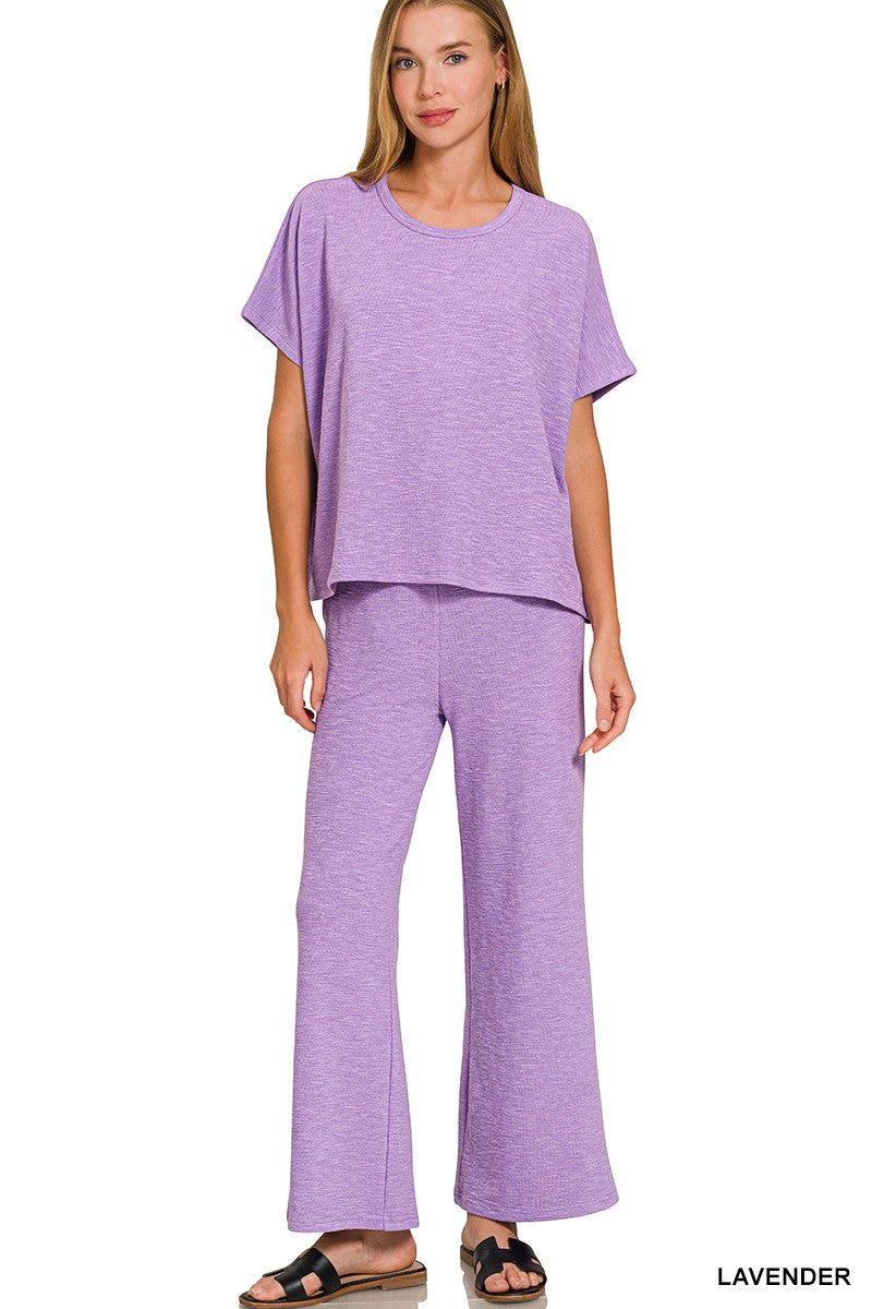 Lavender Cotton Slub Set