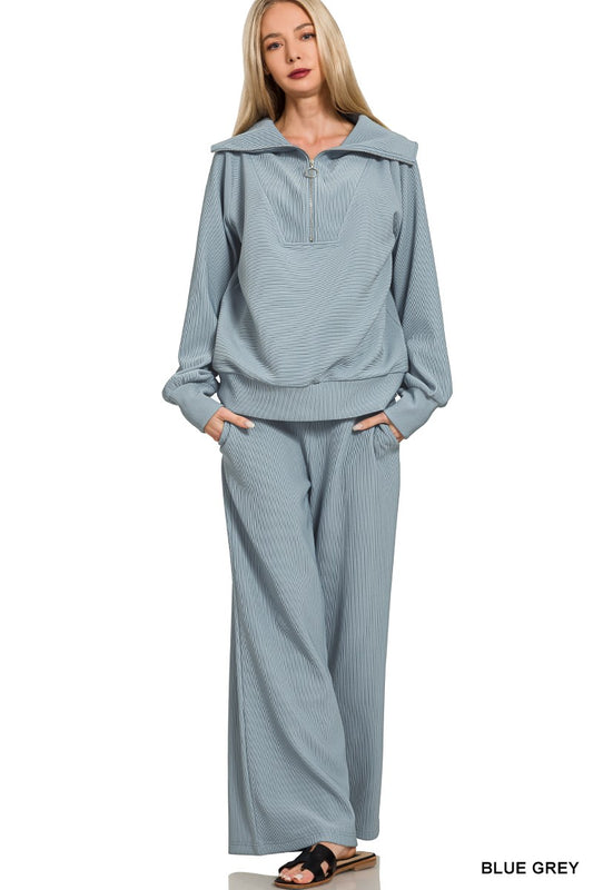 Blue Grey Two-Piece Scuba Set