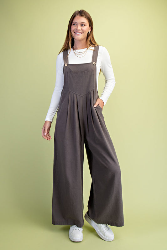 Charcoal Pintuck Jumpsuit