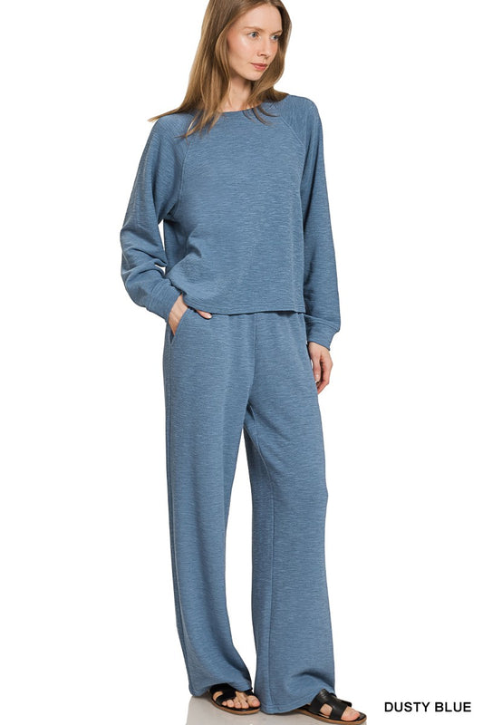 Dusty Blue Cotton Slub Set