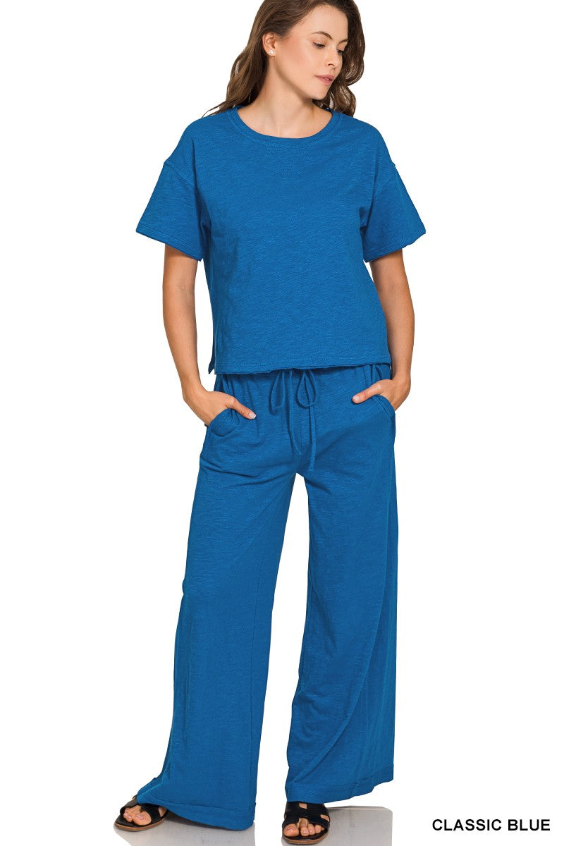 Classic Blue Cotton Slub Set