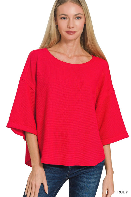 Ruby Double Knit Exposed Seam Top