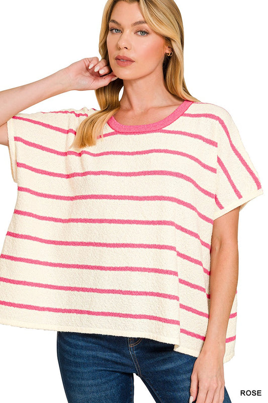 Rose Stripe Top