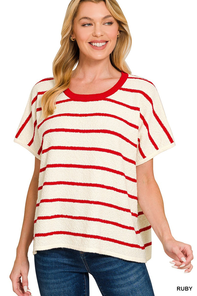 Ruby Stripe Top