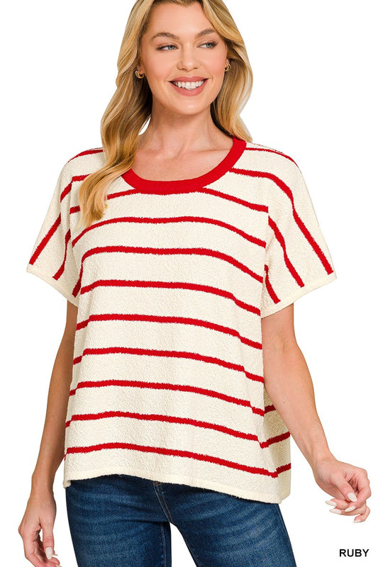 Ruby Stripe Top