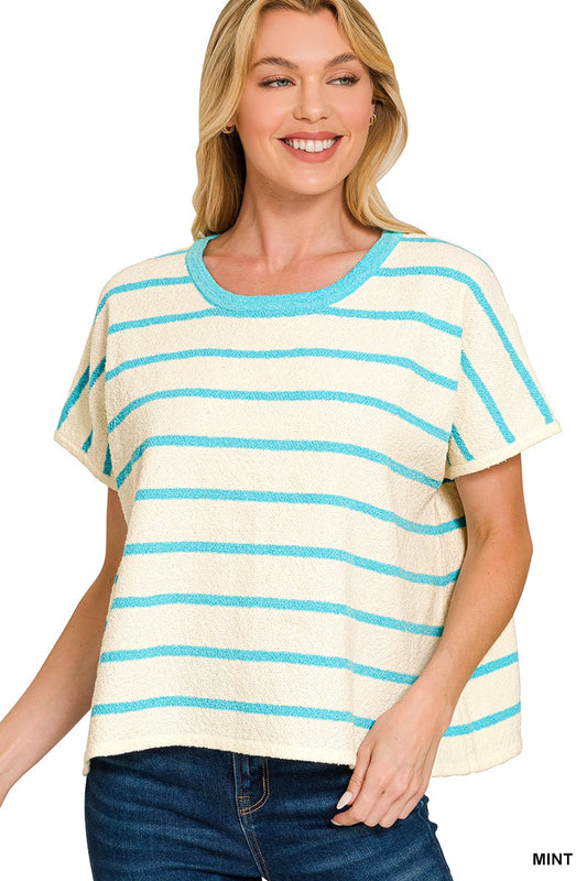 Mint Stripe Top