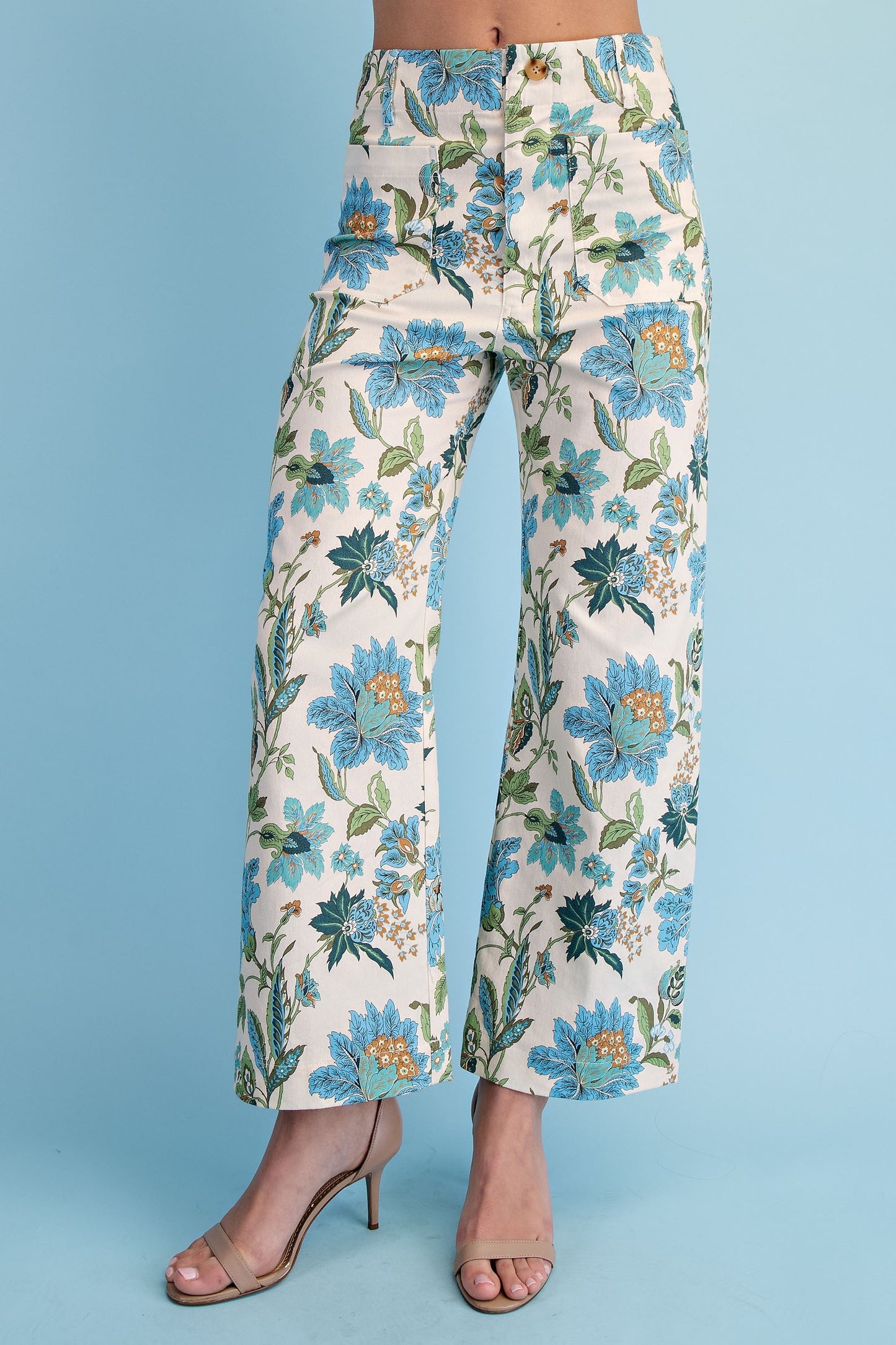 Floral Ankle Crop Pants