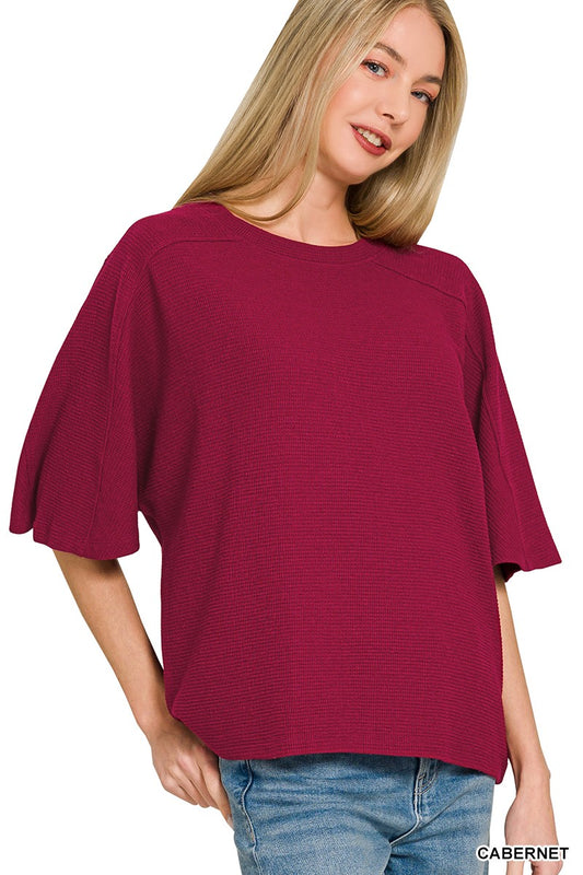 Cabernet Double Knit Top