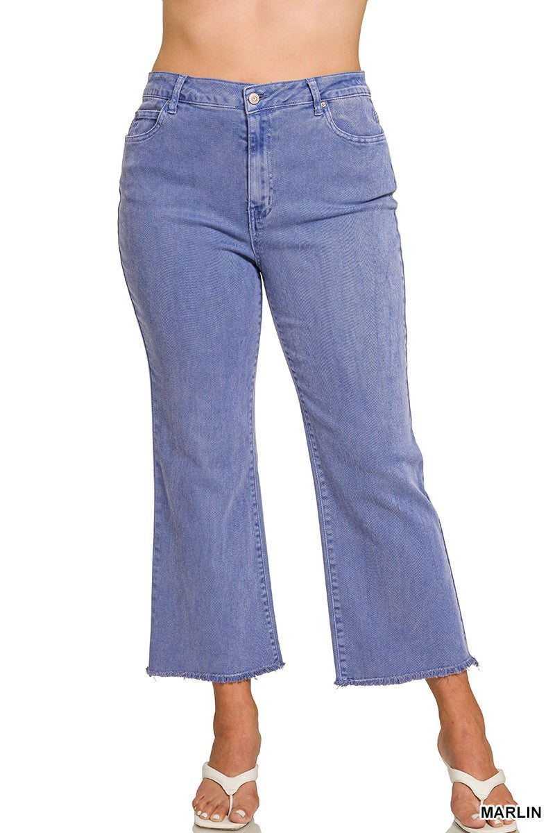 Plus Zenana Marlin Acid Wash Pants