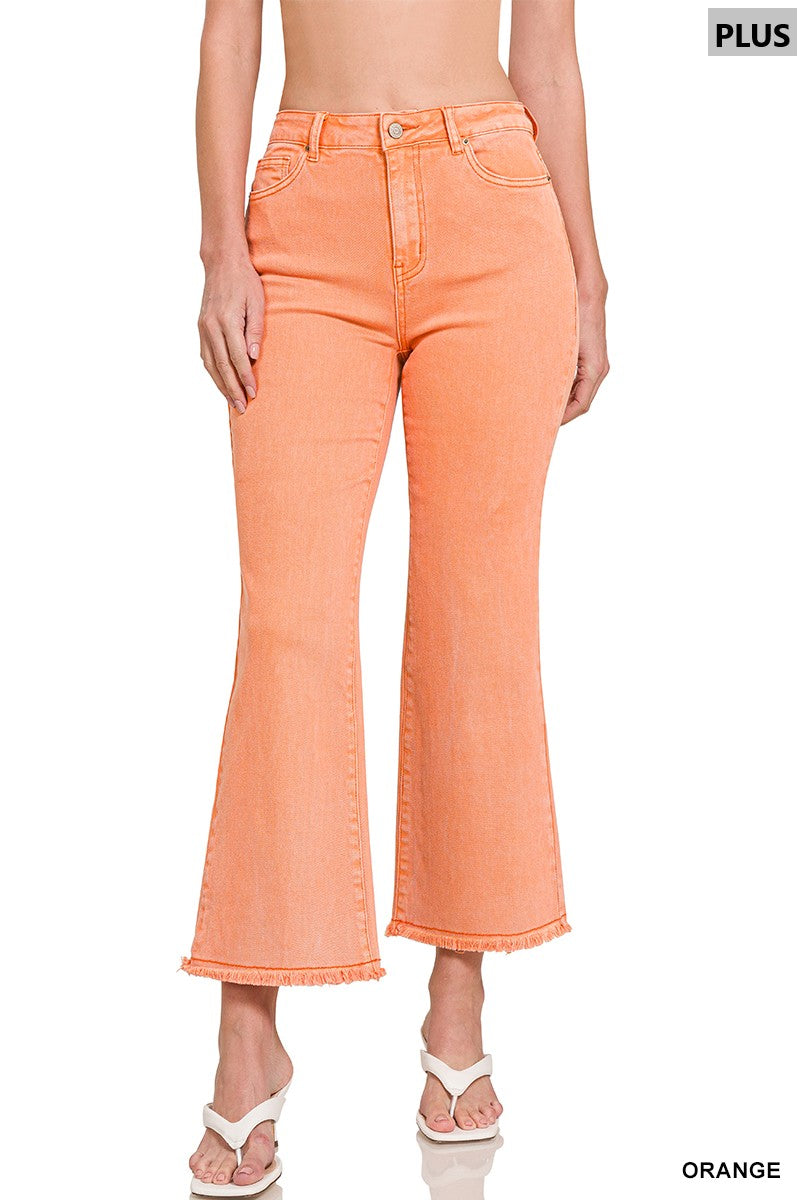 Plus Orange Acid Wash Pants