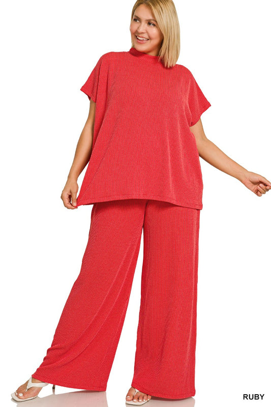 Plus Rubby Ribbed Set