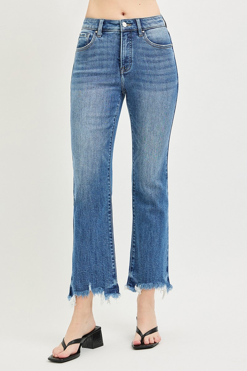 Plus Tummy Control High Rise Cropped Bootcut Jeans