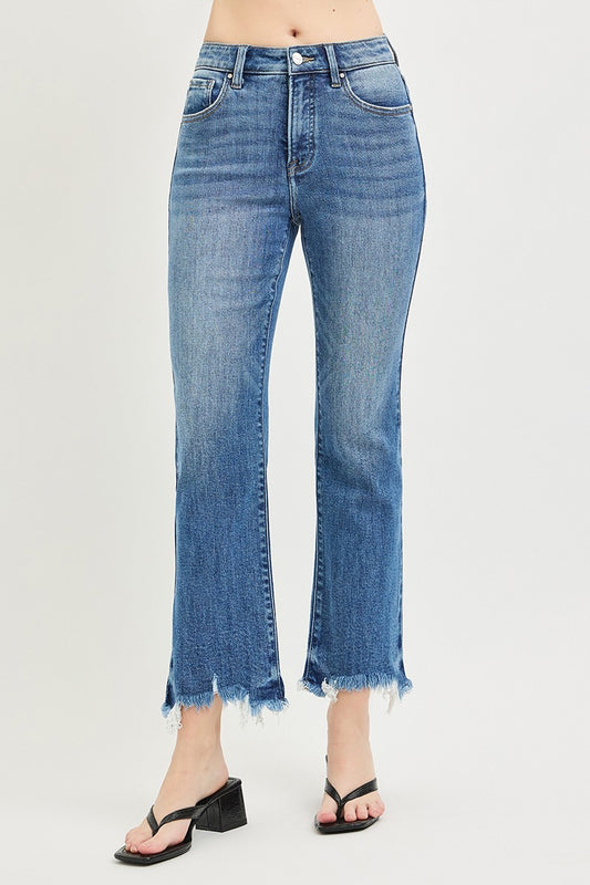 Plus Tummy Control High Rise Cropped Bootcut Jeans