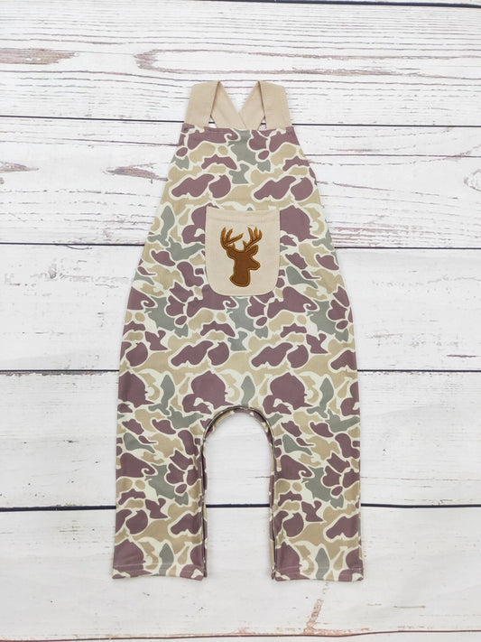 Baby Boy Camouflage Deer Overalls