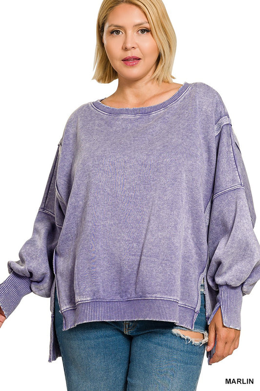 Plus Marlin Acid Wash Sweatshirts
