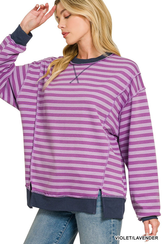 Violet and Lavender Stripe Top
