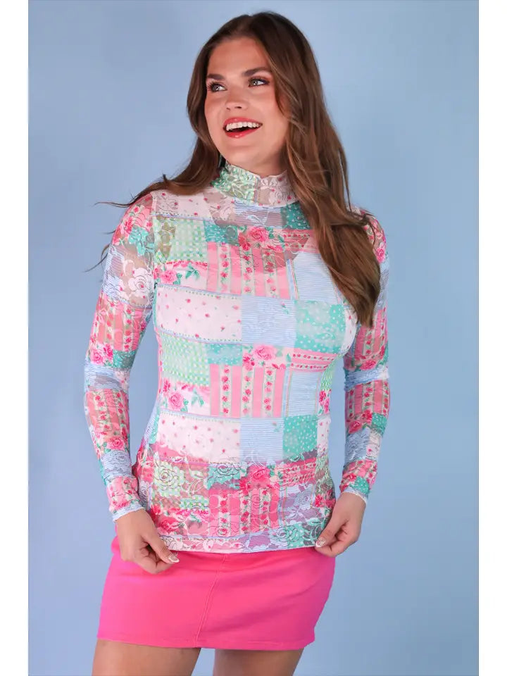 Kylie Lace Top-Heirloom Pink