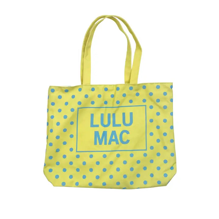 Lulu Mac Blue with Blue Dots Tote Bag
