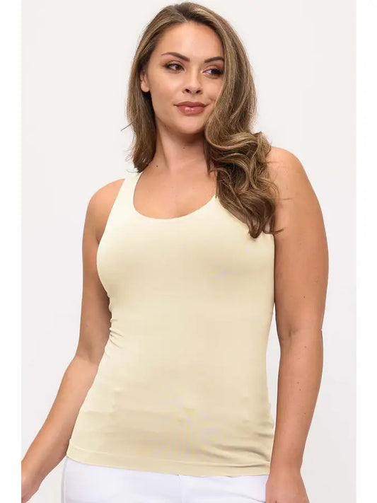 Plus Reversible Seamless Tank with Built in Bra