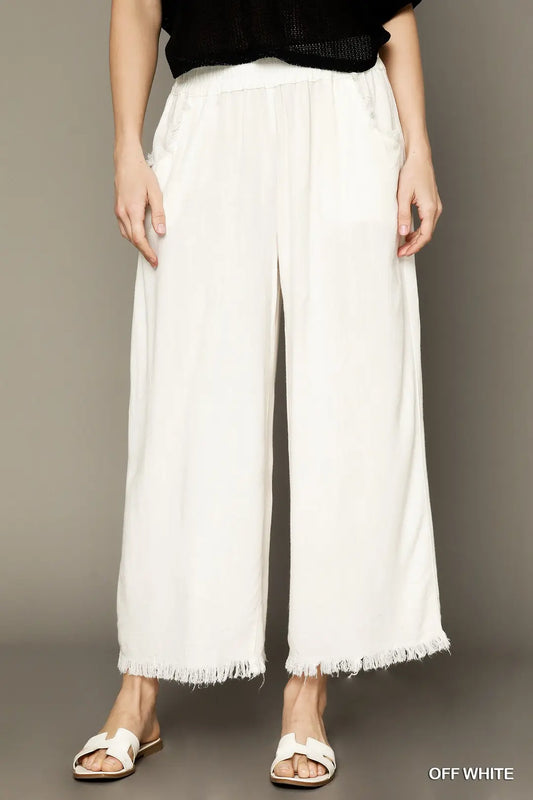 Off White Linen Pants