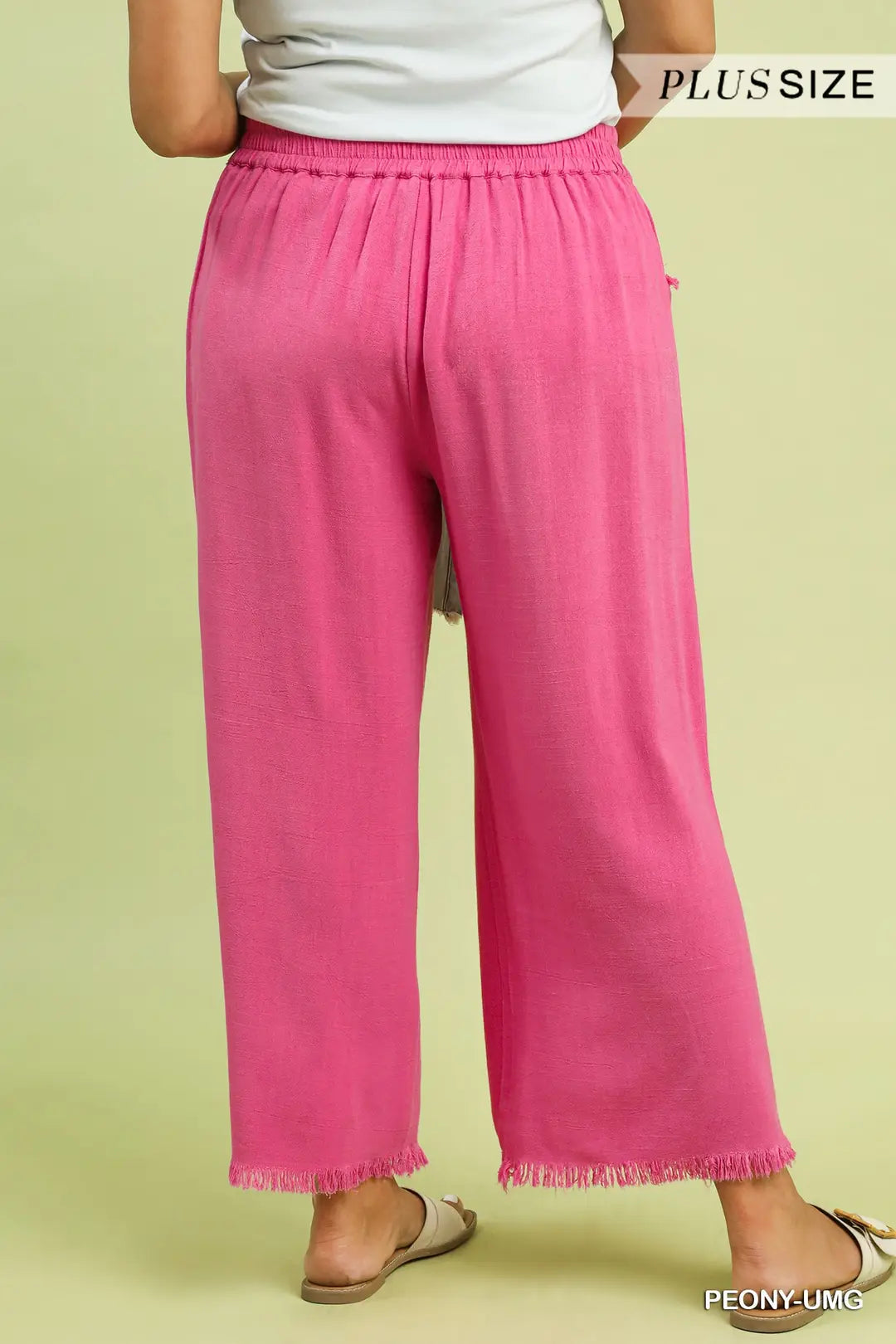 Plus Peony Linen Pants