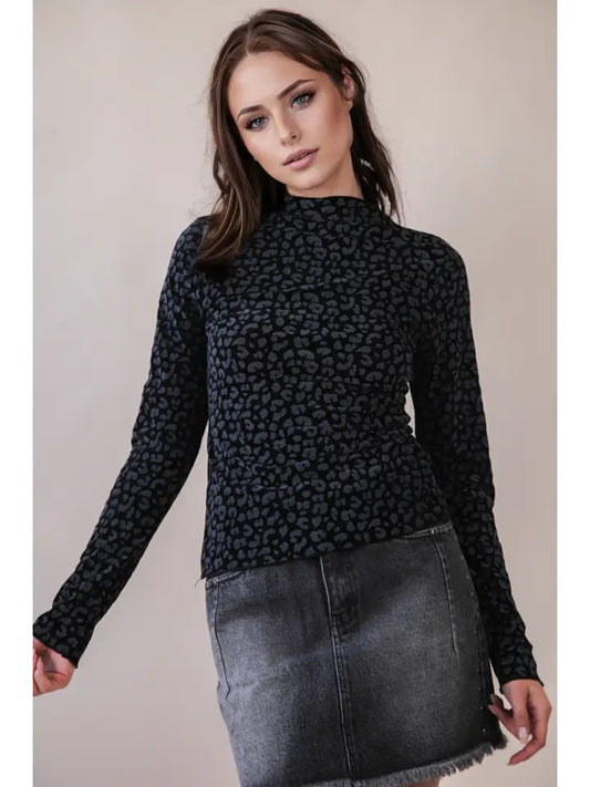 Leopard Layering Top