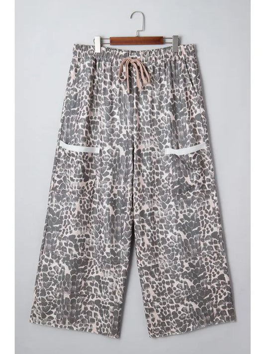 Plus Leopard Print Pants