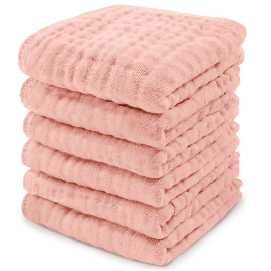 Pink 6-Pack Baby Washcloths