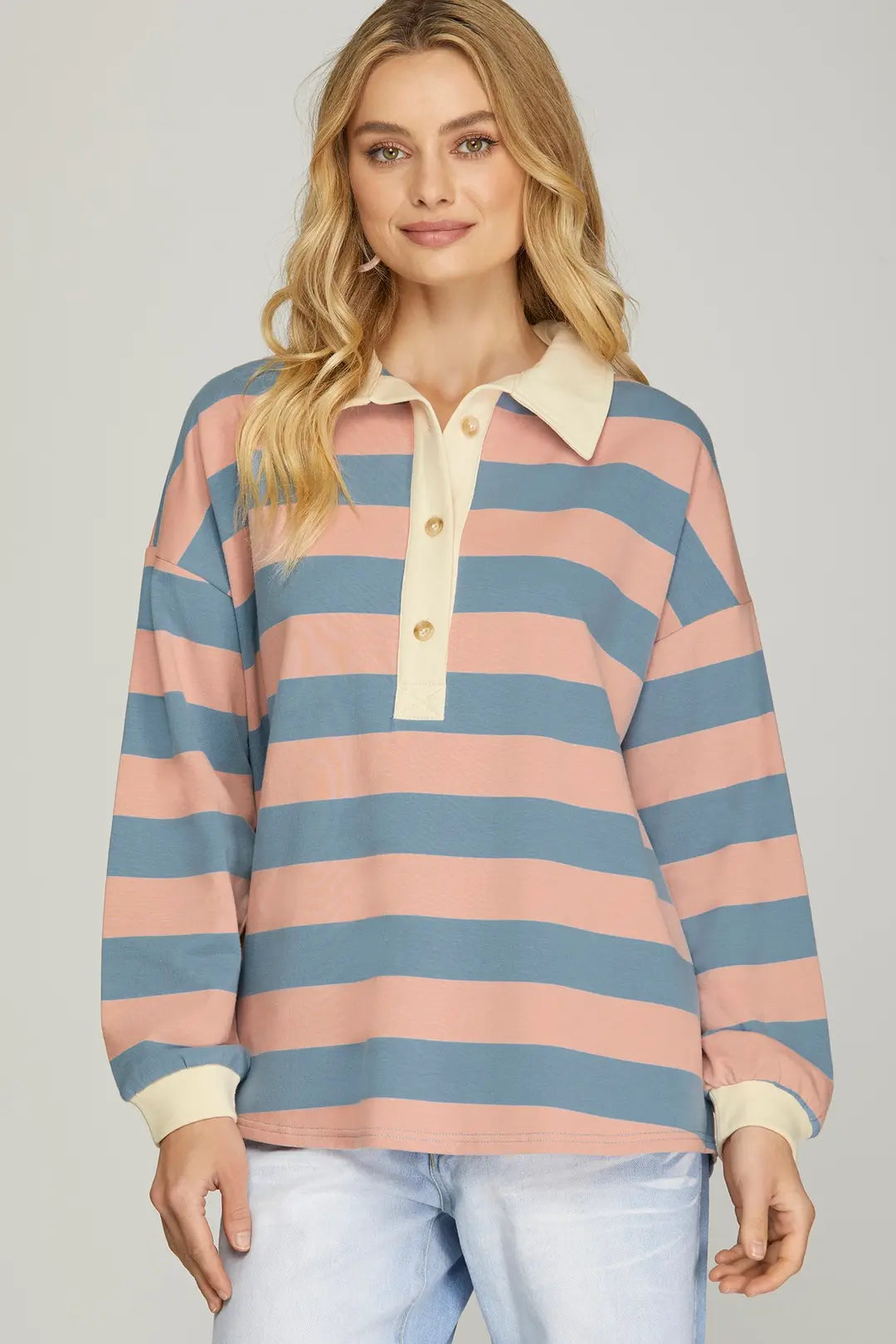 Blue & Pink Top