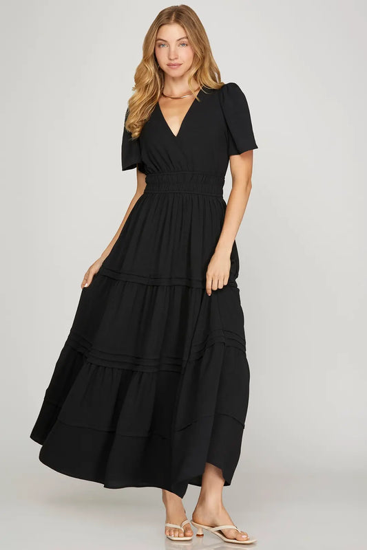 Black Short Sleeve Dress