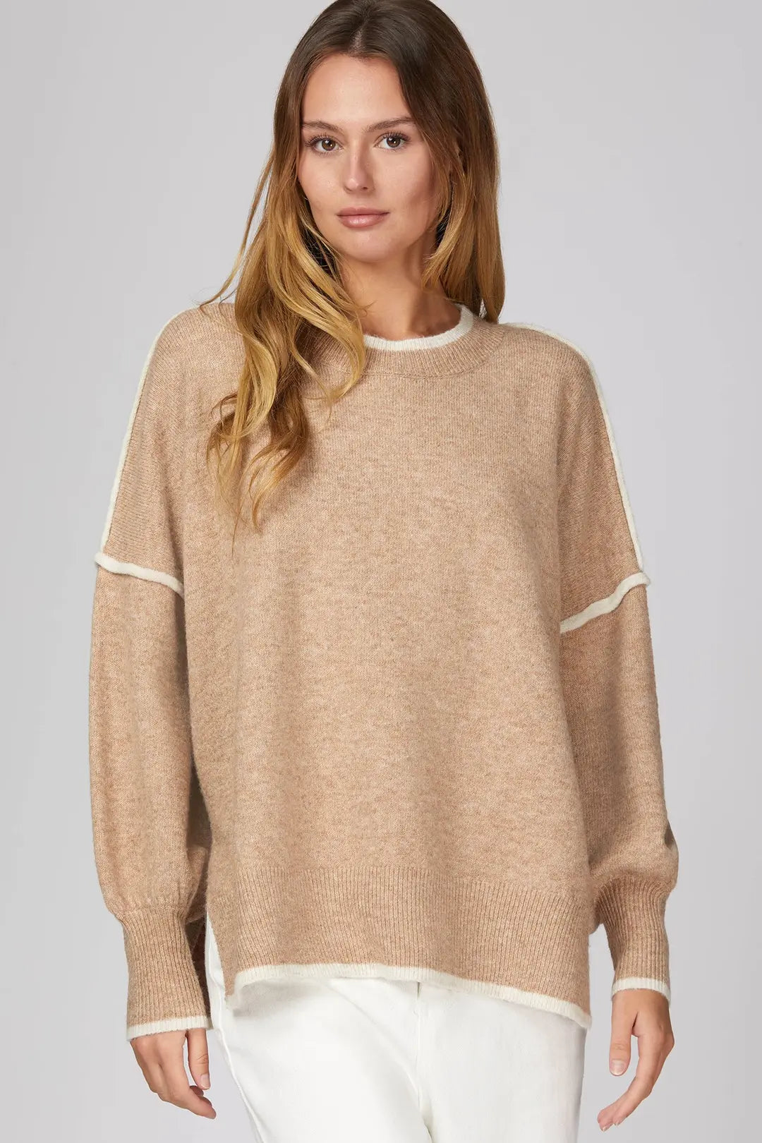 Mocha and Cream Sweater Top