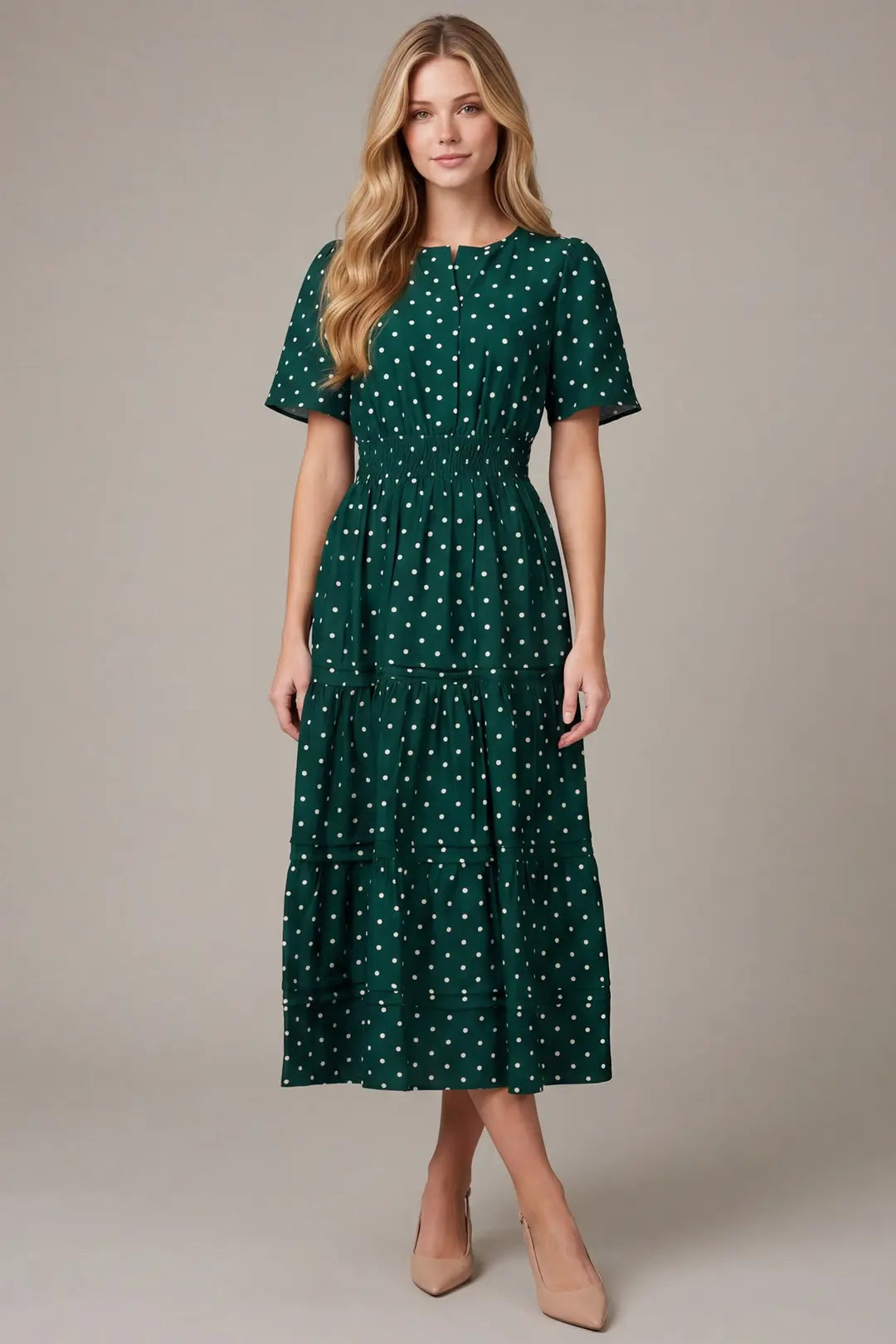 Sea Green Polka Dot Dress
