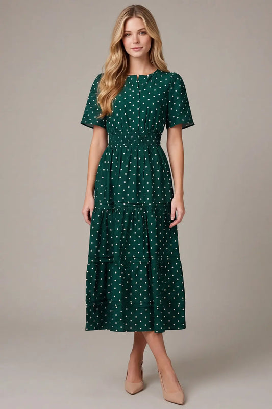 Sea Green Polka Dot Dress