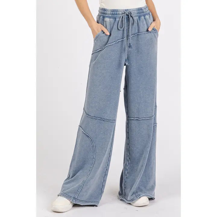 Asymmetric Seam Mineral Wash Pants